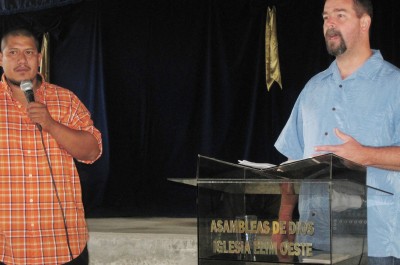 Robert preaching