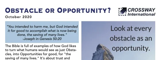 October 2020 Prayer Letter